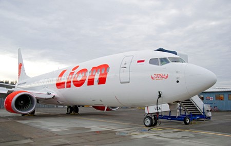 Lion Air's 7,370th 737 at Boeing Field in Seattle, WA.